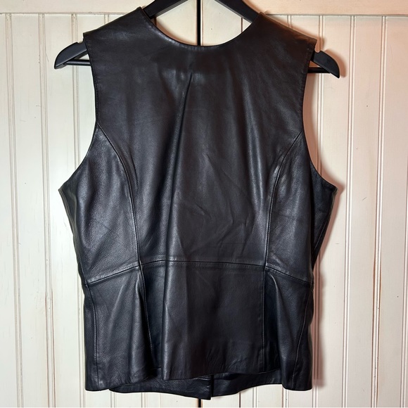 Whet Blu Fashion Leather Button Up Sleeveless Top Sz M EUC - Picture 1 of 10
